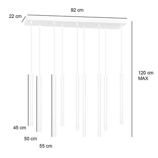 Emibig SELTER 9 BLACK 552/9 lampa wisząca 9x20W/G9 IP20 552/9 - Lampy sufitowe - miniaturka - grafika 5