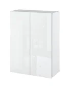 Szafki łazienkowe - Szafka Łazienkowa Wisząca 60cm HUGO Biała Połysk - miniaturka - grafika 1