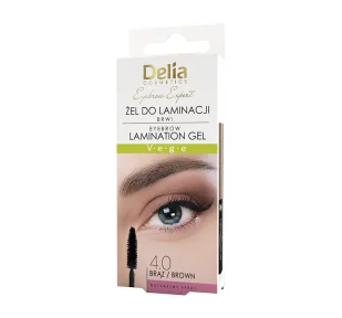 Delia Żel do laminacji brwi 4.0 Brown 4 ml - Akcesoria i kosmetyki do stylizacji brwi - miniaturka - grafika 1