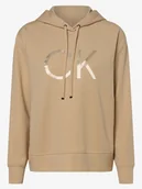 Bluzy damskie - Calvin Klein - Damska bluza z kapturem, beżowy - miniaturka - grafika 1