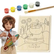 Kolorowanki, wyklejanki - Kolorowanka Obrazek Do Malowania 15X20 Cm Świąteczny Dla Dzieci Święty Mikołaj - miniaturka - grafika 1