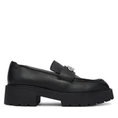 Półbuty damskie - Loafersy Calvin Klein Chunky Loafer Lth Hw YW0YW01912 Czarny - miniaturka - grafika 1