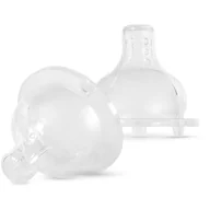 Smoczki do butelek - Baboo Liquid Silicone Teat Fast Flow smoczek do butelki 6m+ 2 szt. - miniaturka - grafika 1