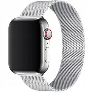 Pasek Bransoleta Do Apple Watch 42/44/45Mm Srebrny - Akcesoria do zegarków - miniaturka - grafika 1