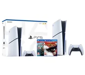 Konsole Playstation - Sony PlayStation 5 Slim E Chassis PS5 1TB z napędem + God of War + God of War III Remastered - miniaturka - grafika 1