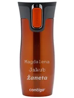 Kubki termiczne - Kubek termiczny z grawerem Contigo West Loop 2.0 470 ml - PomaraĹczowy - miniaturka - grafika 1