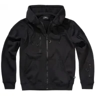 Odzież taktyczna i umundurowanie - Brandit Bluza rozpinana z kapturem Tactical Sweat Jacket - Czarna XL - miniaturka - grafika 1