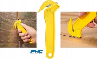 Dedra Nóż bezpieczny PHC DFC364 żółty - Narzędzia murarskie - miniaturka - grafika 1