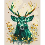 Malowanie po numerach - Malowanie po numerach BRUSHME 40x50 cm Gold Szmaragdowa Korona Lasu - miniaturka - grafika 1