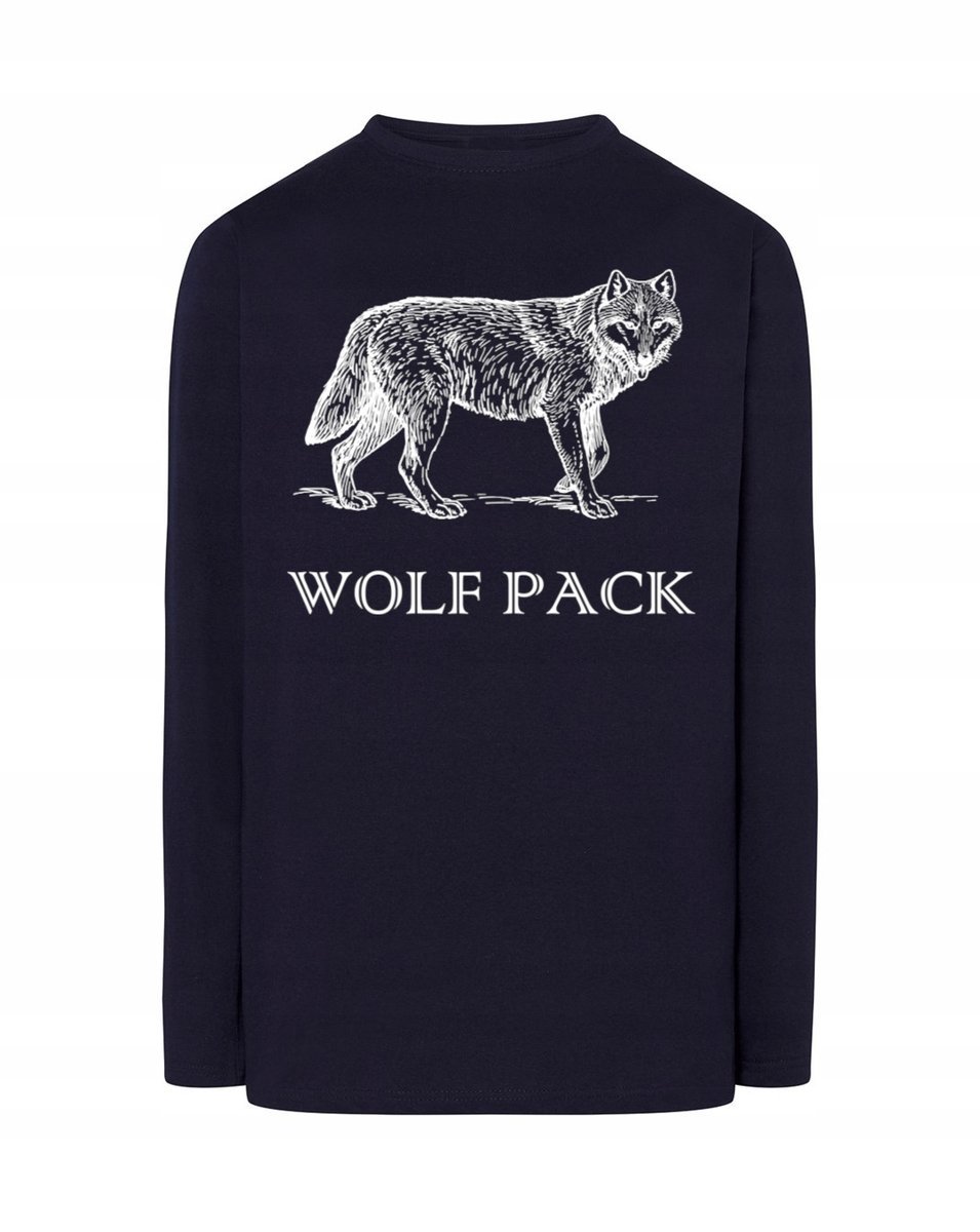 Longsleeve męski nadruk WILK Wolf Pack r.3XL
