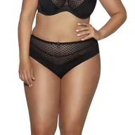 Komplety bielizny - Figi damskie z tiulową wstawką w zygzaki AV 2103 czarne  3XL - miniaturka - grafika 1