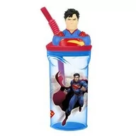 Kubki dla dzieci - Stor Stor, Superman, Kubek ze słomką 3D, Niebieski, 360 ml - miniaturka - grafika 1