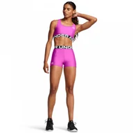 Spodnie sportowe damskie - Damskie legginsy krótkie treningowe Under Armour UA Hg Authentics Shorty  - różowe - UNDER ARMOUR - miniaturka - grafika 1
