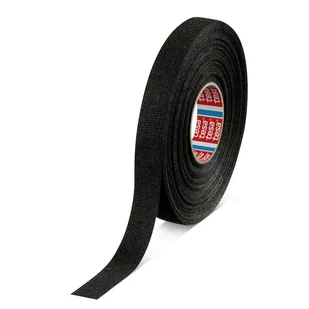 Taśma do wiązkowania przewodów, materiałowa tesa® 25m x 15mm, czarna - Folie i taśmy malarskie - miniaturka - grafika 1