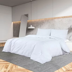 vidaXL Zestaw pościeli, biały, 200x200 cm, lekka mikrofibra - Pościel - miniaturka - grafika 1