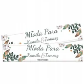 Wesele i ślub - 2x TABLICA NA SAMOCHÓD ŚLUB WESELE BOHO IMIONA - miniaturka - grafika 1