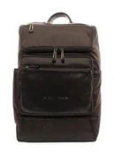 Plecaki - Średniej wielkości plecak ze skóry i materiału z PC 14,00 cala, czarny, średniej wielkości plecak ze skóry i materiału z PC 14,00", czarny, Średniej wielkości plecak ze skóry i materiału z PC 14,00" - miniaturka - grafika 1