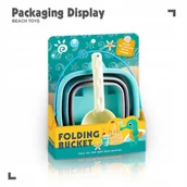 Zabawki do piasku - Wiaderko składane i łopatka, Zestaw zabawek do piaskownicy dla dziecka - miniaturka - grafika 1