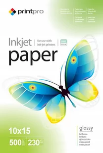 PrintPro Papier Fotograficzny Błyszczący 10x15 230g 500 szt (PGE2305004R) - Papier do drukarek PrintPro Papier Fotograficzny Błyszczący 10x15 230g 500 szt (PGE2305004R) - Papier do drukarek - miniaturka - grafika 1