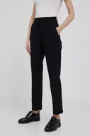 Spodnie damskie - Calvin Klein spodnie damskie kolor czarny fason cygaretki high waist - miniaturka - grafika 1