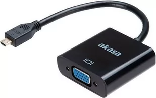 Adapter AV Akasa HDMI Micro - D-Sub (VGA) czarny (AK-CBHD21-15BK) - Kable - miniaturka - grafika 1