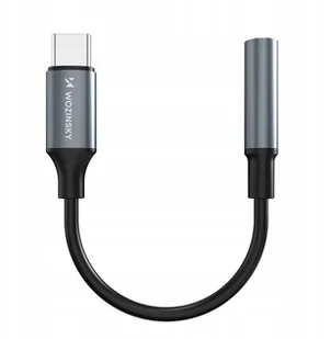 Adapter Wozinsky WACM-01 USB-C - mini jack 3,5mm - czarny - Adaptery i przejściówki - miniaturka - grafika 1