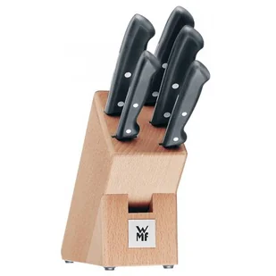 WMF 1874699990 Classic Line zestaw noży kuchennych, specjalna stal ostrza, czarny, zestaw 6-częściowy 1874699990 - Noże kuchenne - miniaturka - grafika 1