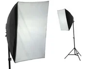Tła fotograficzne - Softbox 60X60Cm + Lampa + Żarówka 400W / 85W + Statyw - miniaturka - grafika 1