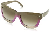 Okulary przeciwsłoneczne - Escada Okulary przeciwsłoneczne damskie SES393 Wayfarer okulary przeciwsłoneczne 56 mm, błyszczące mleczne khaki - miniaturka - grafika 1