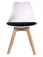 Krzesła - Krzesło skandynawskie MONZA WHITE Pro - Black Fabric V - miniaturka - grafika 1