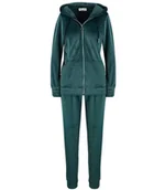 Spodnie sportowe damskie - Dres spodnie bluza komplet welurowy MARTA-L - miniaturka - grafika 1