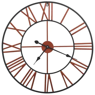 Ścienny zegar retro z czerwonymi wskazówkami 58 cm W4-G62 - Zegary - miniaturka - grafika 1