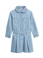 Sukienki i spódniczki dla dziewczynek - Original Marines Sukienka jeansowa DFP3007CF Niebieski Regular Fit - miniaturka - grafika 1