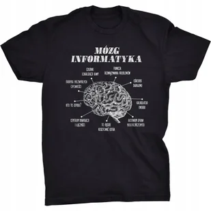 Koszulka Mózg Informatyka Śmieszny Prezent - Koszulki męskie - miniaturka - grafika 1