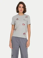 Koszulki i topy damskie - ONLY T-Shirt Kita 15331069 Szary Regular Fit - miniaturka - grafika 1