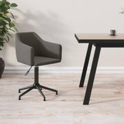 Fotele i krzesła biurowe - shumee shumee Obrotowe krzesło biurowe ciemnoszare tapicerowane aksamitem - miniaturka - grafika 1