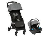 Wózki dziecięce - Bebeconfort Wózek Duo "Bonny", ultrakompaktowy (Black Chic) - miniaturka - grafika 1