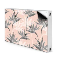 Dekoracje domu - Magnez na kaloryfer Czarno białe kwiaty 90x60 cm, Bluedecor - miniaturka - grafika 1