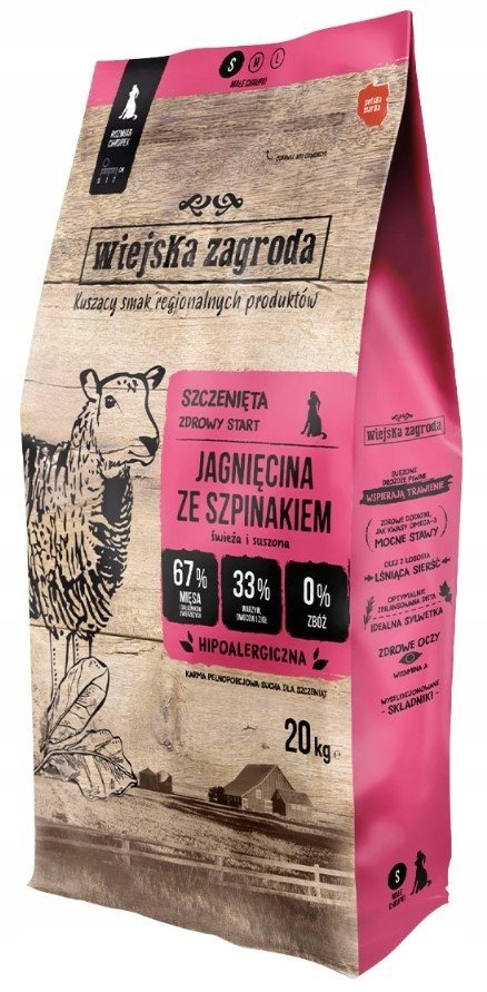 Wiejska Zagroda Jagnięcina ze szpinakiem 20 kg