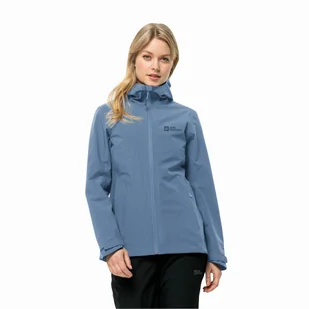 Damska kurtka przeciwdeszczowa Jack Wolfskin ROBURY 2L JKT W elemental blue - XS - Kurtki damskie - miniaturka - grafika 1