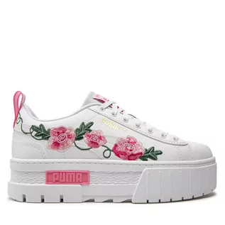Buty dla dziewczynek - Sneakersy Puma Mayze Embroidery Jr 397281-01 Puma White/Fast Pink/Vine - grafika 1
