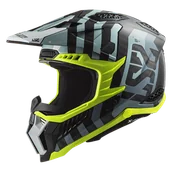 Kaski motocyklowe - Kask Cross LS2 MX703 X-Force Barrier niebieskiXS - miniaturka - grafika 1