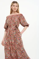 Sukienki - Multikolorowa długa sukienka paisley - Greenpoint - miniaturka - grafika 1