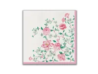 Dekoracje i nakrycia stołu na imprezę - Serwetki Różowe Kwiaty - 40 cm - 50 szt. - miniaturka - grafika 1