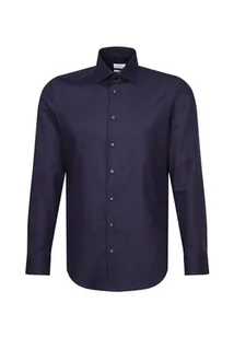 Seidensticker Męska koszula biznesowa – slim fit – łatwa do prasowania – kołnierz Kent – długi rękaw – 100% bawełna, granatowy, 40 - Koszule męskie - miniaturka - grafika 1