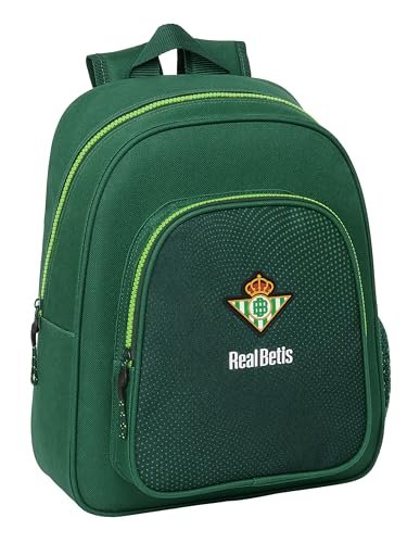 Safta REAL BETIS BALOMPIÉ plecak dziecięcy, idealny dla dzieci w różnym wieku, wygodny i wszechstronny, jakość i wytrzymałość, 28 x 10 x 34 mm, kolor zielony, Zielony, Estándar, Casual