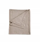 Koce i narzuty dla dzieci - OOH NOO Bawełniany kocyk dla niemowląt warkoczyki beżowy kocyki dla dzieci - miniaturka - grafika 1