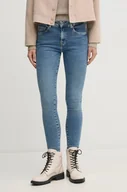 Spodnie damskie - Pepe Jeans jeansy SKINNY JEANS MW REGENT damskie kolor niebieski PL204728IA3 - miniaturka - grafika 1