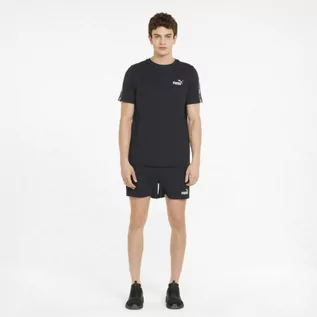 Spodnie sportowe męskie - Męskie spodenki tkaninowe ESS+ Tape Woven Shorts - czarne - PUMA - grafika 1