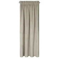 Zasłony - Zasłona 140x300 Eliza beżowa welurowa gotowa na taśmie - miniaturka - grafika 1